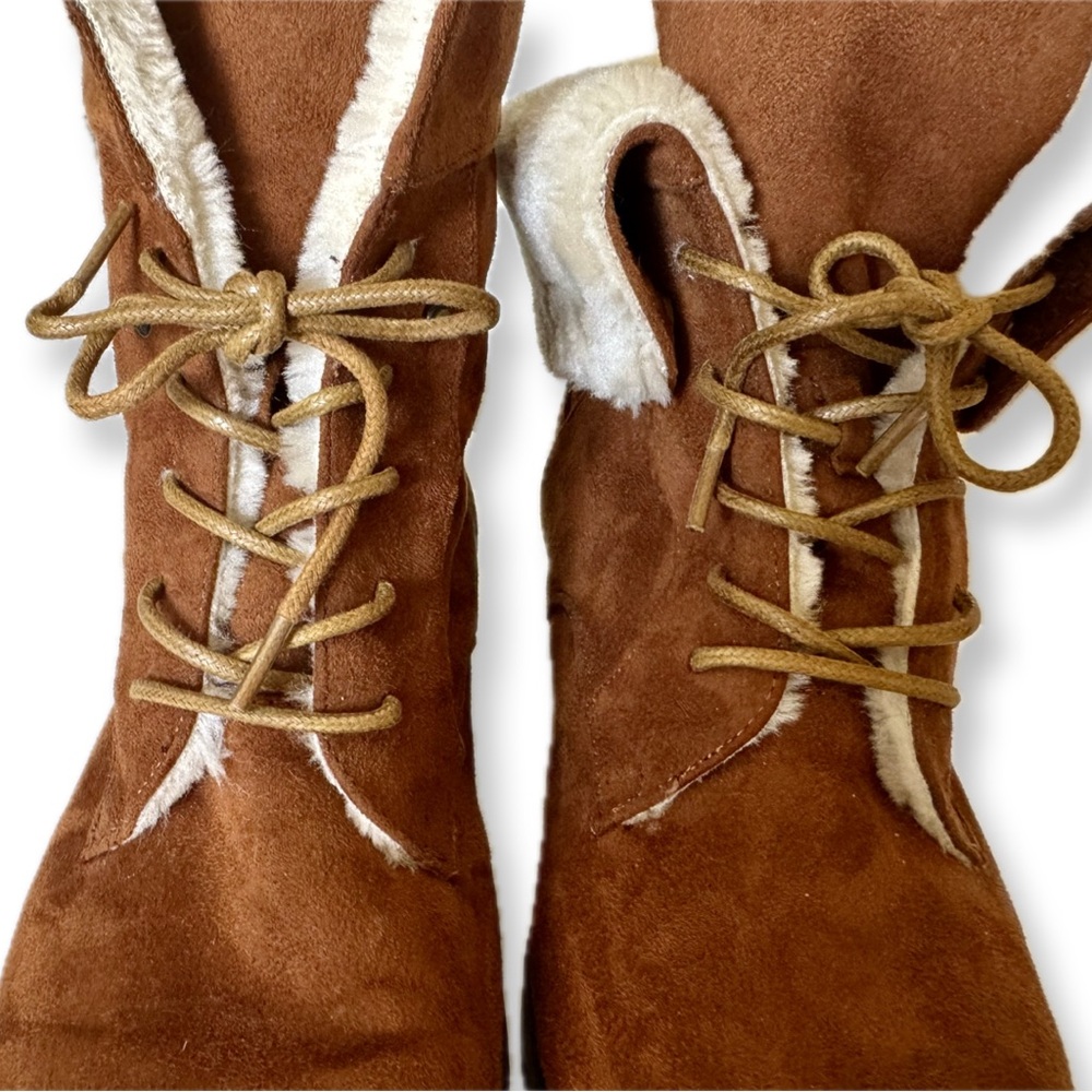 Comfortview Brown Faux Suede The Leighton Weather Boots - Picture 12 of 15